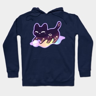 Galaxy cat rainbow kawaii Hoodie